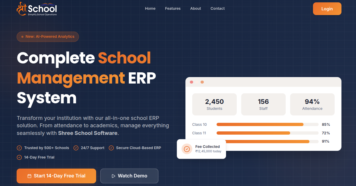 Shree School Software | School Management ERP System